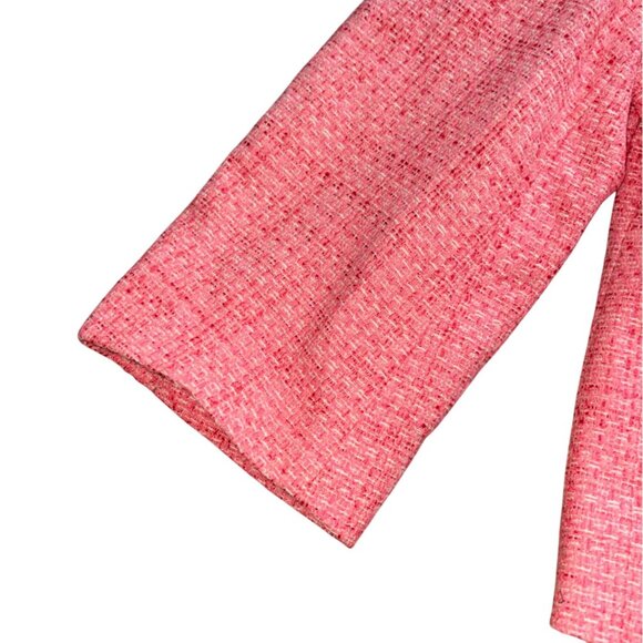 East 5th Tweed 3/4 Sleeve Blazer/Jacket-Pink-Large-NWT - Picture 5 of 8